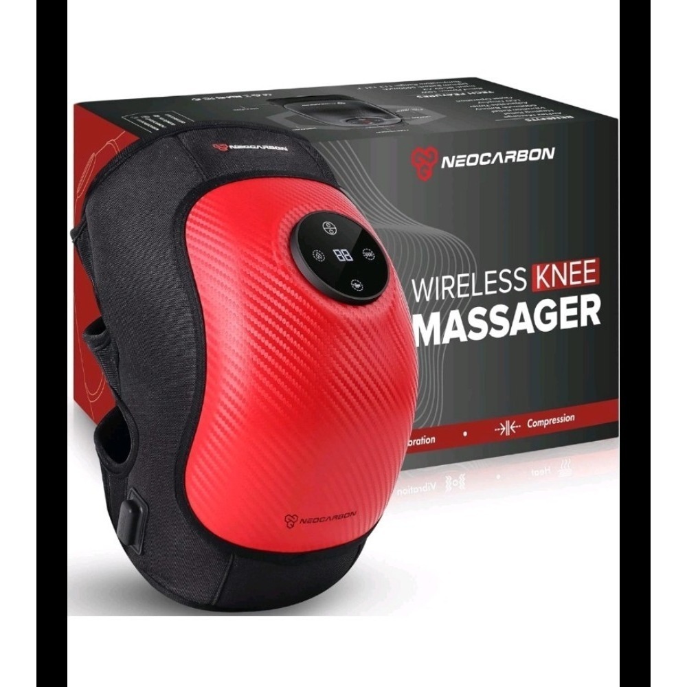 Cordless Knee Massager Heat Compression Vibration Rechargeable Therapy Brace